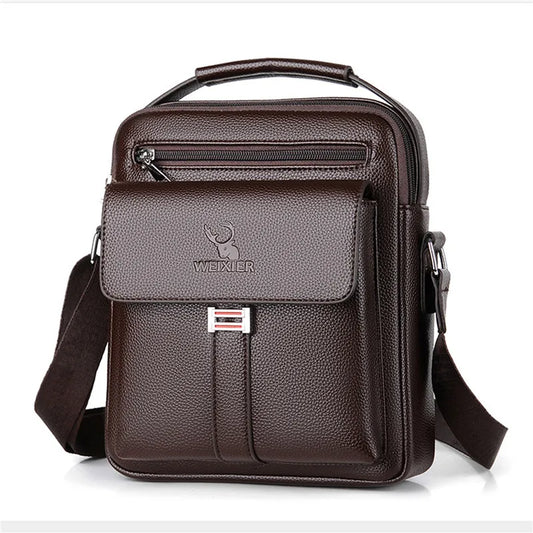 Herren PU-Leder Crossbody Bag – Wasserdichte Schultertasche & Messenger Bag mit großer Kapazität