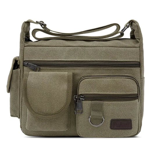 Herren Canvas Schultertasche – Casual Tote, Reisetasche & Crossbody Messenger Bag in Premium Qualität